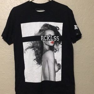 young&reckless black tee